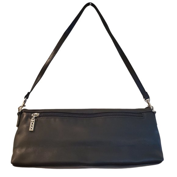 Maxx New York Handbag Black Leather Studded Clutch Purse Shoulder Bag - Picture 2 of 10